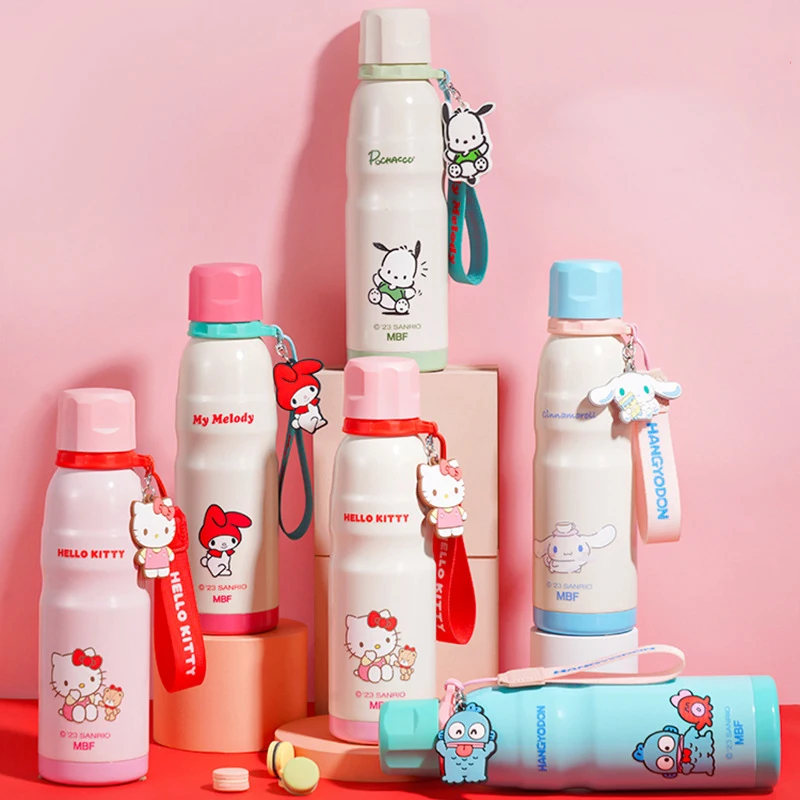 Хит продаж Студенческая Термокружка Sanrios Sus 316 600 мл милая мультяшная чашка Hello Kitty