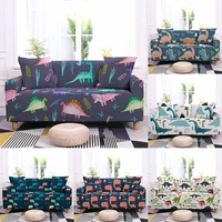 new cartoon dinosaur pattern elastic sofa cover all inclusive dustproof spandex sofa covers for living room home cushion cover