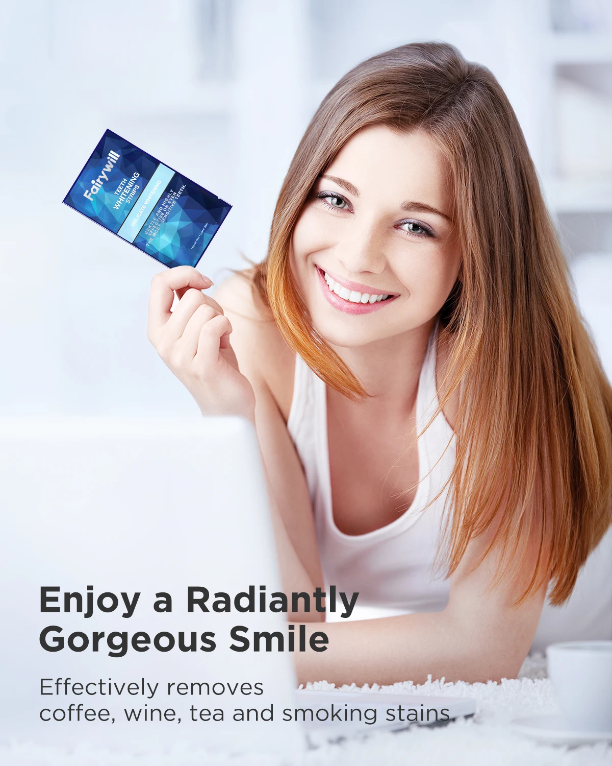 Fairywill 28 шт./14 пар гелевых полосок для отбеливания зубов гигиена полости рта