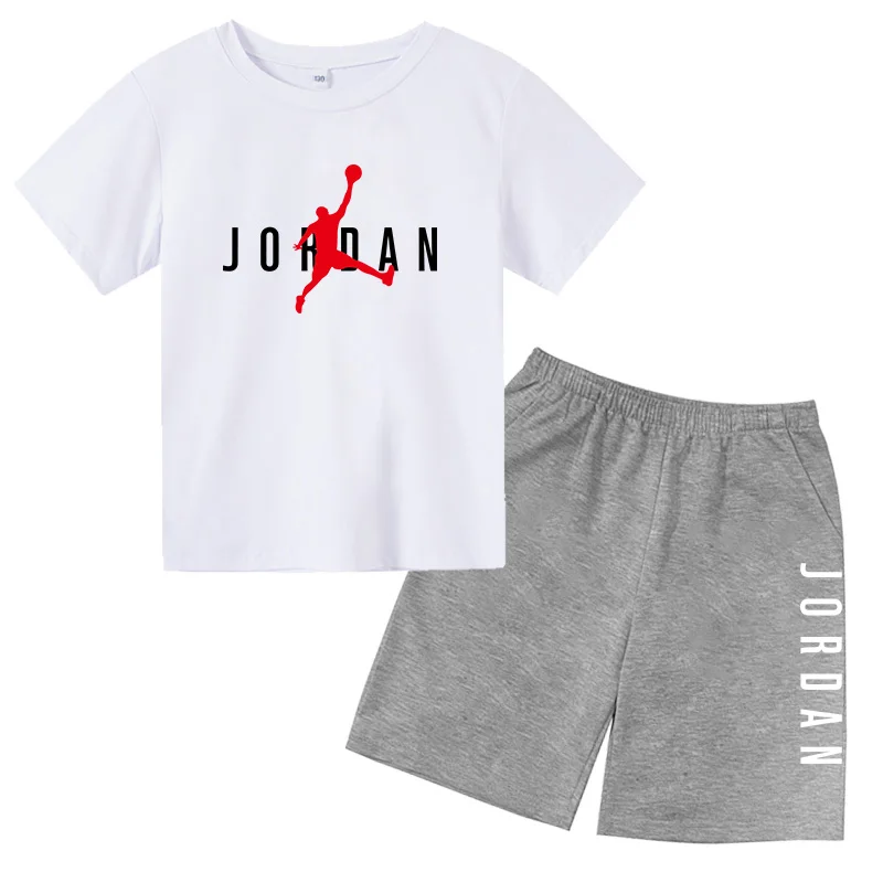 

Новинка 2022, летний комплект из футболки, модная детская спортивная футболка с коротким рукавом + шорты, уличная одежда