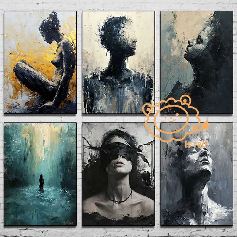 Темный Элегантный Постер Грейса - Слепая Красота Эмоциональный Золотой Лист