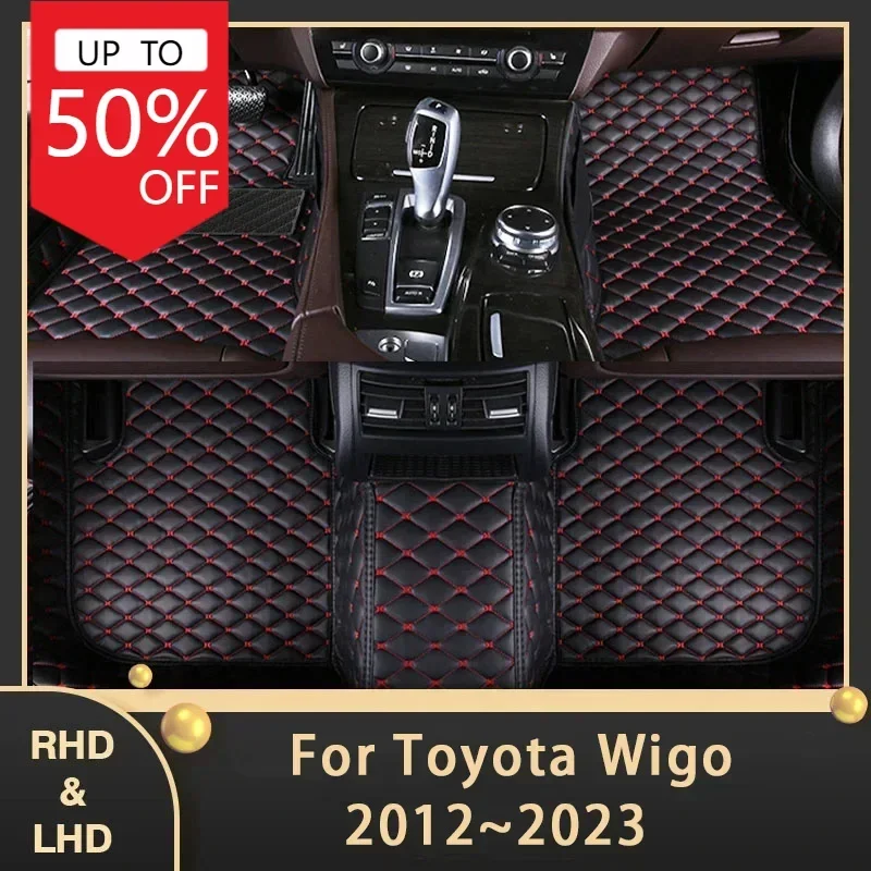 Автомобильные коврики для Toyota Wigo Daihatsu Agya B100 2012 ~ 2023 под заказ автомобильные