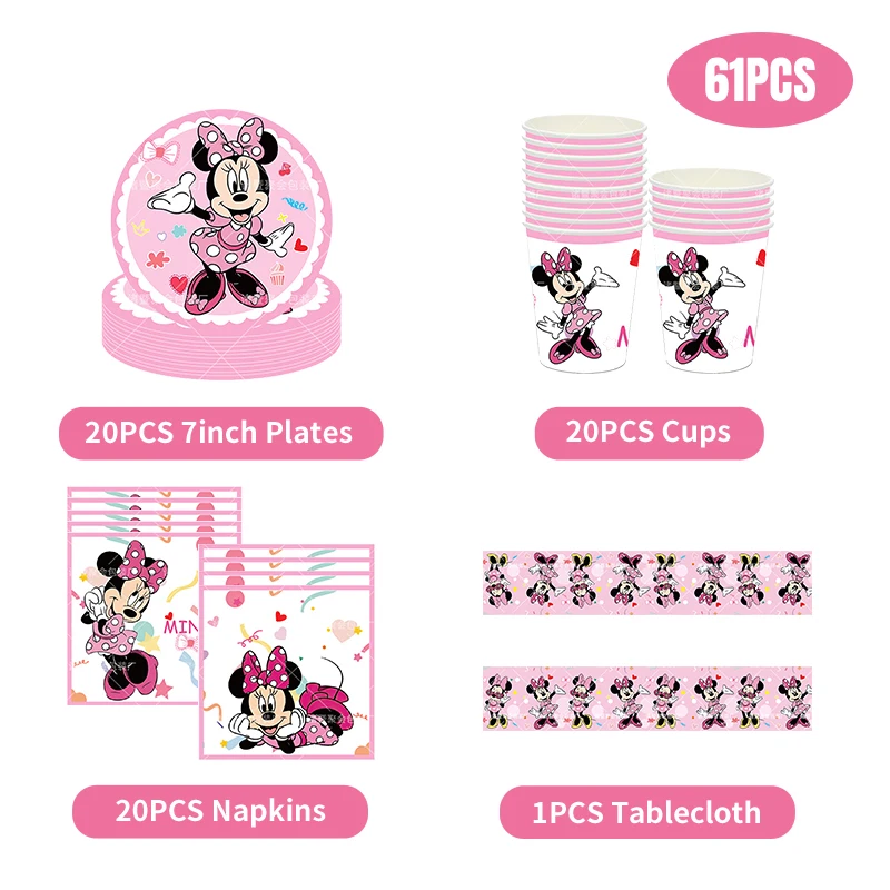 Набор декора для дня рождения Минни Маус