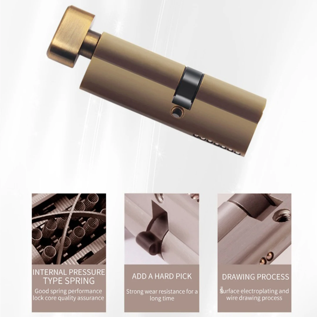 Медный замок с сердечником 80 85 мм 3 ключа