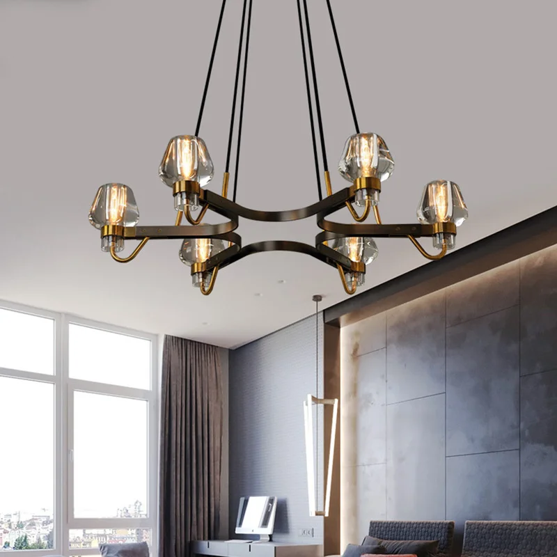 

Винтажная Светодиодная лампа со стеклянными шариками, винтажный светильник, потолочные люстры, декоративные предметы для дома, кухни