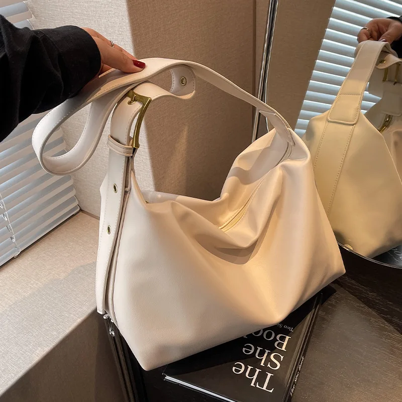 

Trendy Large Capacity Bag for Women 2023 New Solid Color Simple Casual Versatile Western Style Crossbody Tote Bag for Women