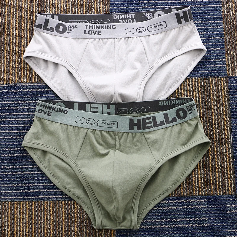 Duppedia Solid color men's cotton Briefs