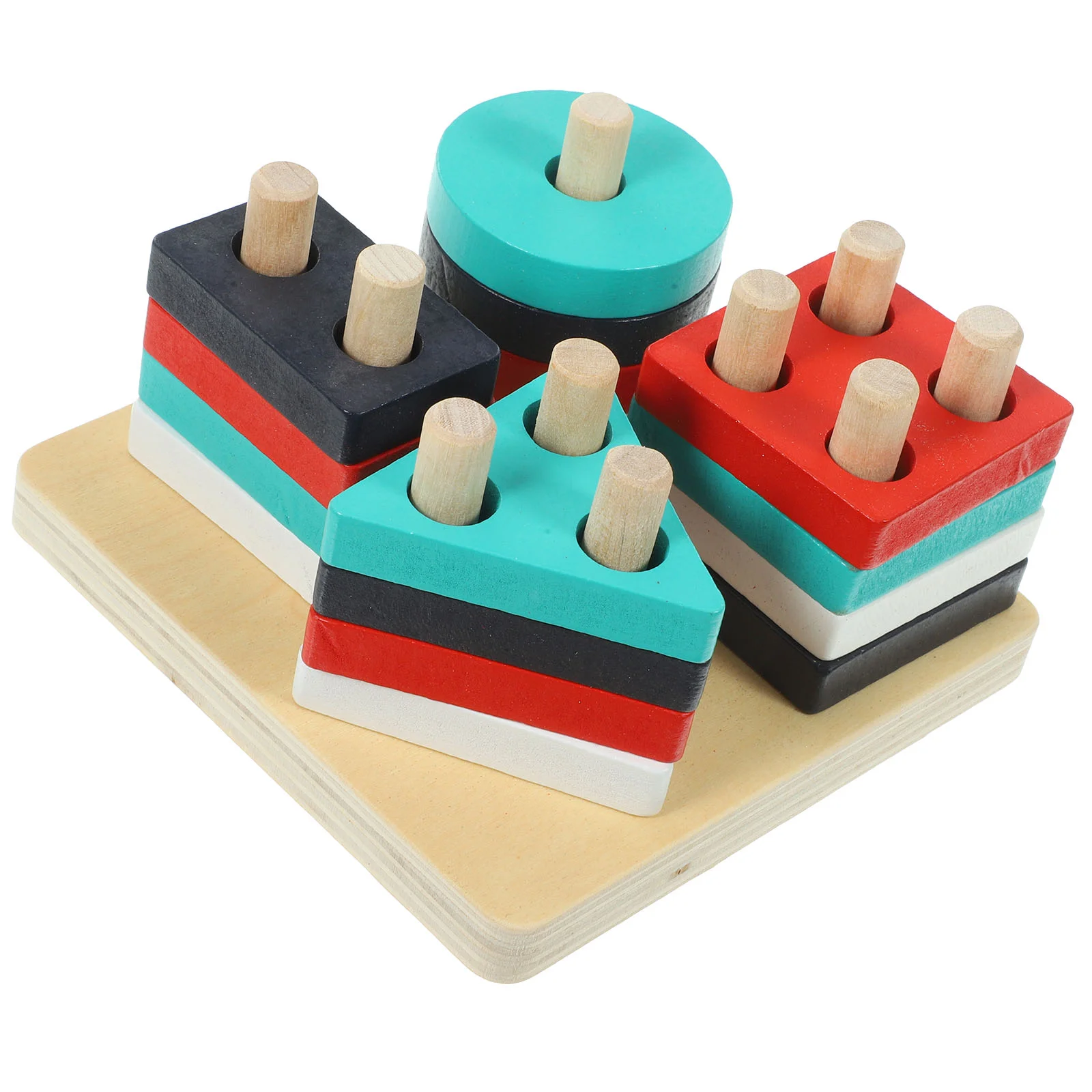 

Bird Plaything Stacking Toy Wooden Block Puzzle Parrot Nibbling Intelligence Game