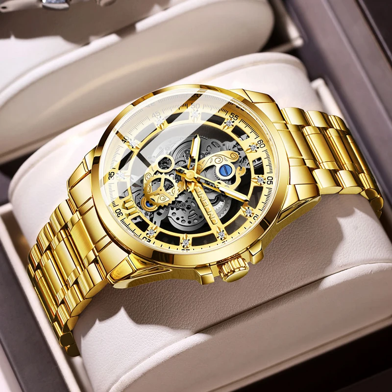 Новинка 2024 мужские часы UTHAI Аутентичные Роскошные модные светящиеся