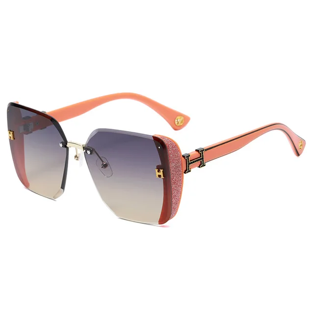 Luxury Designer Square Sunglasses Women Fashion Gradient Sun Glasses For Men Ladies Oversized Mirror Shades Eyewear Oculos UV400 2