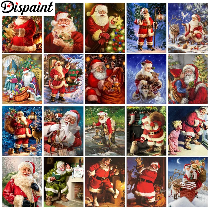 

Dispaint Square/Round Drill 5D DIY Diamond Painting "Christmas Santa Gift" Embroidery Cross Stitch Full Rhinestone Decor