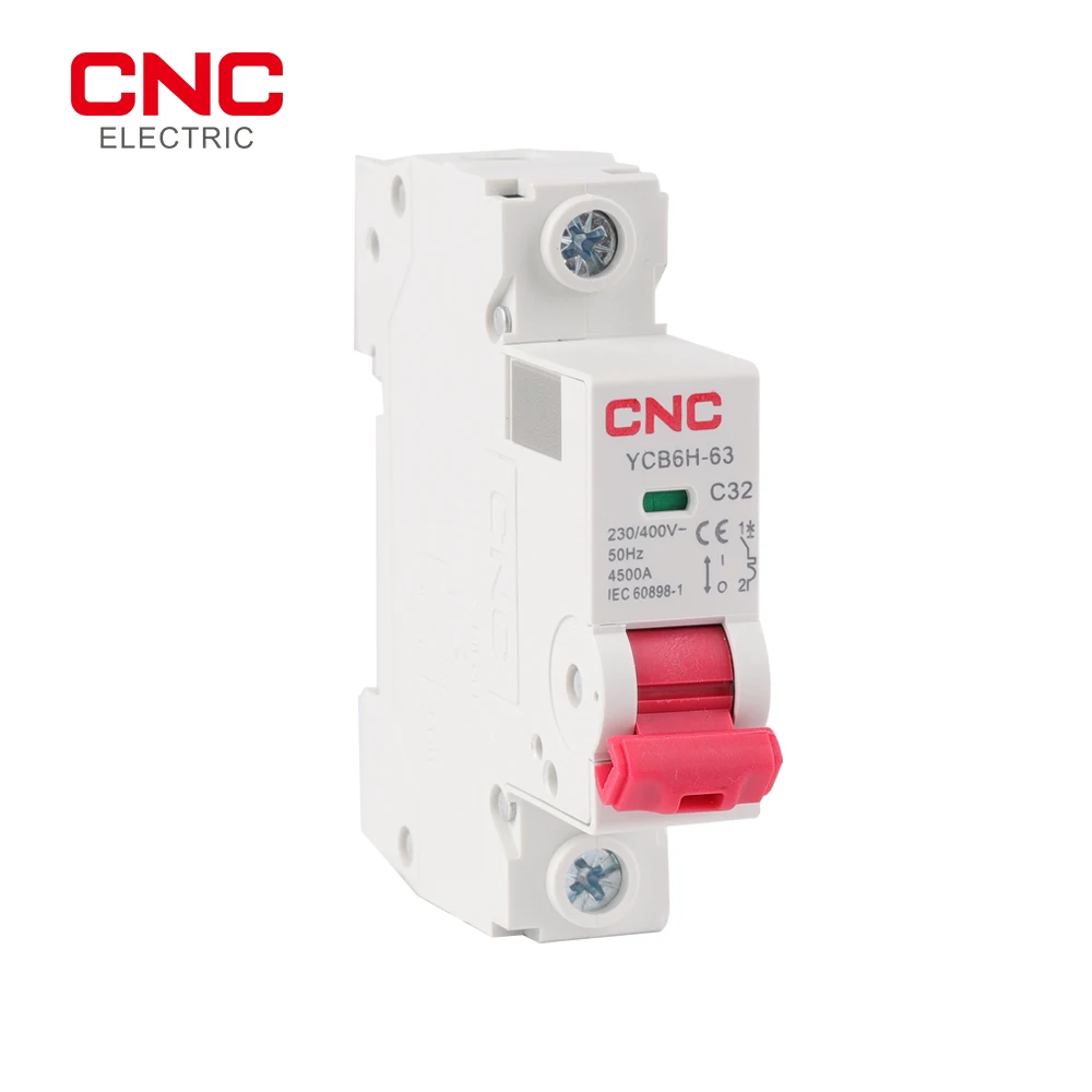 CNC 12 шт. YCB6H-63 1P MCB миниатюрный автоматический выключатель с креплением на Din-рейку