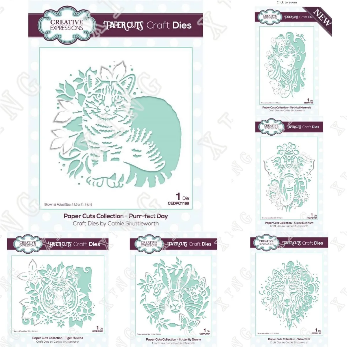 

Hot New Tiger Elephant Mermaid Wolf Butterfly Bunny Metal Cutting Dies Scrapbook Diary Decoration Stencil Embossing Template