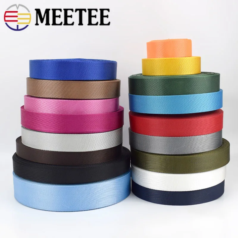 

8Meters 20/25/32/38/50mm 0.7mm Thick Polyester Nylon Webbings For Child Seat Belt Home Textile Ribbon Band DIY Garment Material