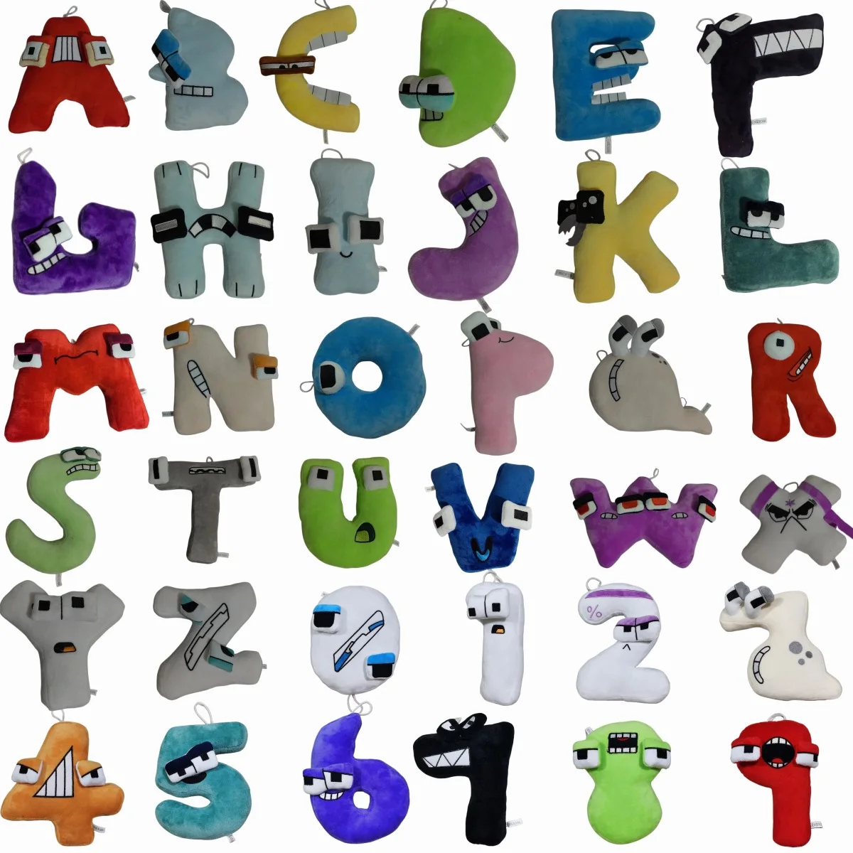 

17-32cm Children's Early Education Enlightenment Gift 26 Alphabet (A-Z) Plush Toys Number Building Blocks (0-9) Stuffed Plush