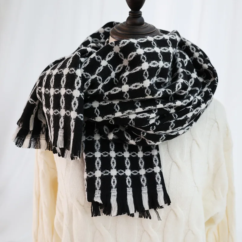 

Scarf Winter Warm Cashmere Women Long Pashmina Outdoor Plaid Winter Scarf Women Shalw Warm Wrap Muffler Foulard