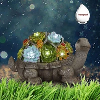 solar led resin big turtle resin crafts with solar night lights outdoor garden statues decorative landscape ornaments
