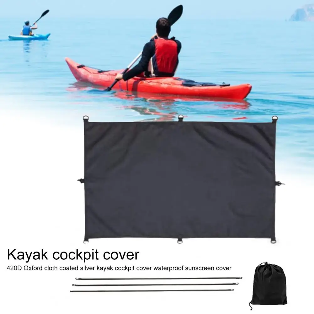 Kayak Protective Cover Waterproof Oxford Cloth Kayak Drape UV-Resistant Quick Release Seal Kayak Cover Universal Kayak Drape
