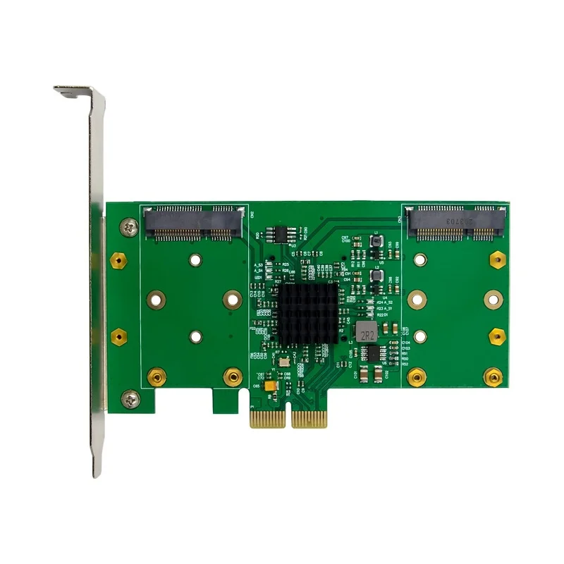 Фото Карта расширения RAID PCIe X2 88SE9230 с четырьмя портами MSATA 1 Гбит/с для внутренних SSD-накопителей для настольных ПК, в наличии №2