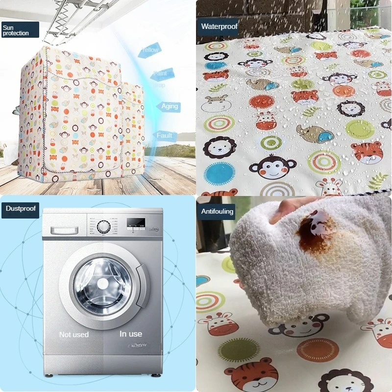 Чехол для стиральной машины солнцезащитный Пыленепроницаемый с милым