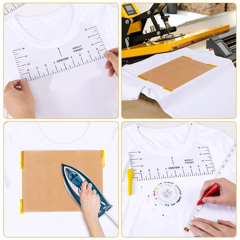 18 шт. сублимационные аксессуары линейка для футболок инструмент выравнивания