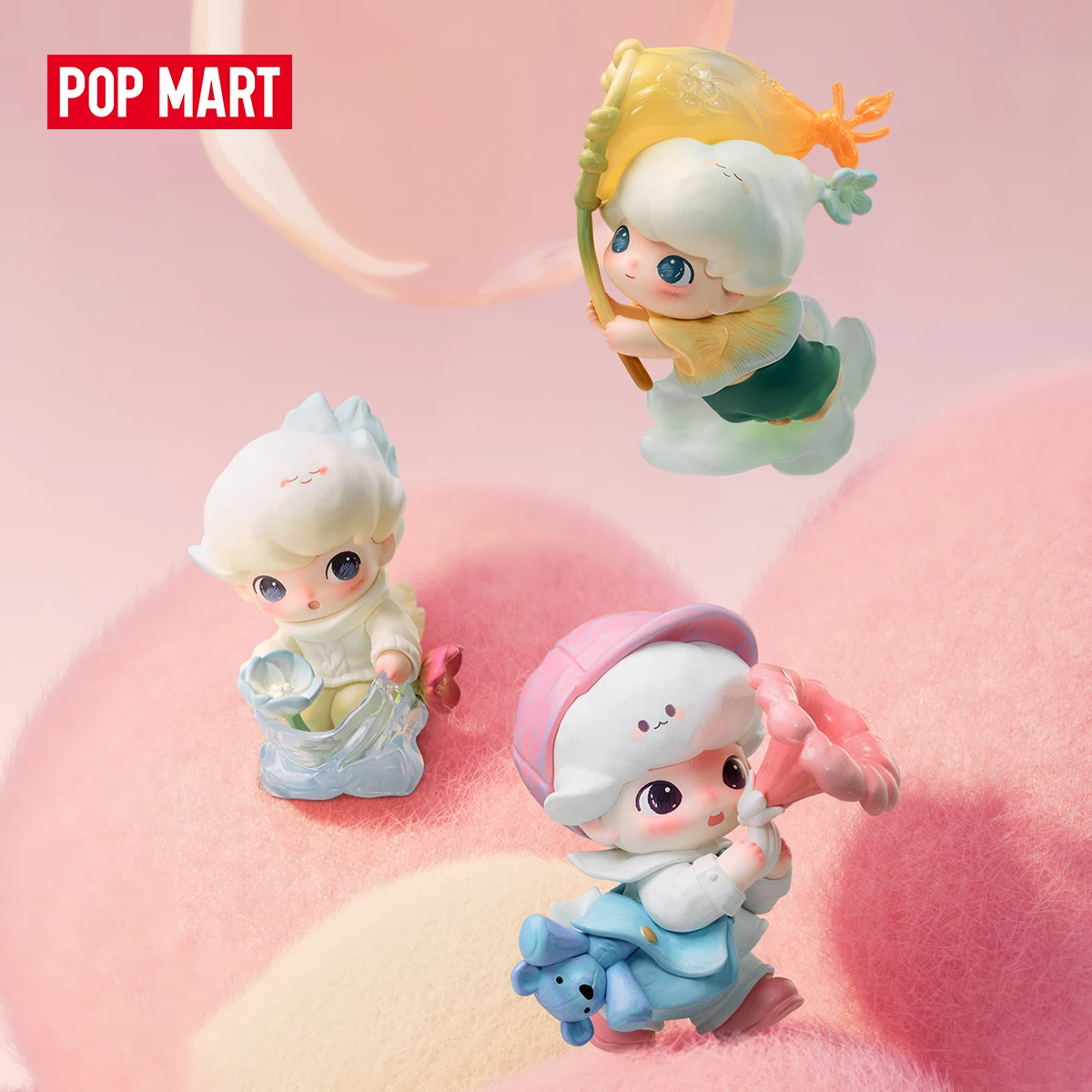 Фото 【EU】POP MART DIMOO Серия фигурок Moments in Bloom, 1 шт./12 шт., коллекционная фигурка в слепой коробке, милая игрушка №1