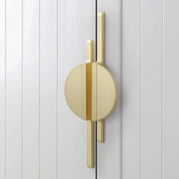 new modern simple golden gray round counter cabinet door drawer pulls kitchen cupboard door handle furniture handles hardware