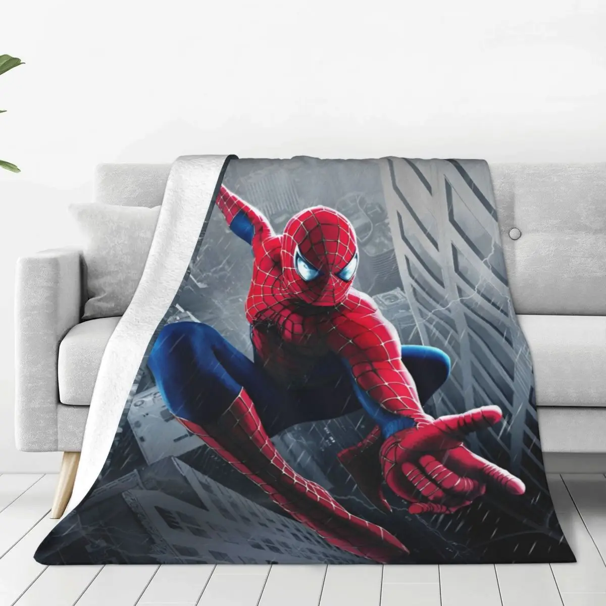 Одеяло в американском стиле Человек-паук Фланелевое покрывало для кемпинга