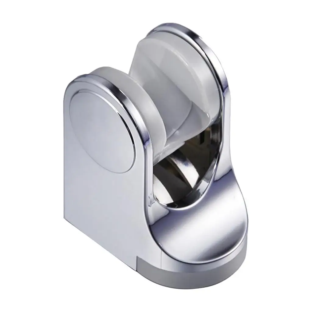 

Wide Chrome ABS Portable Shower Head Adjustable Wall Mount Bracket