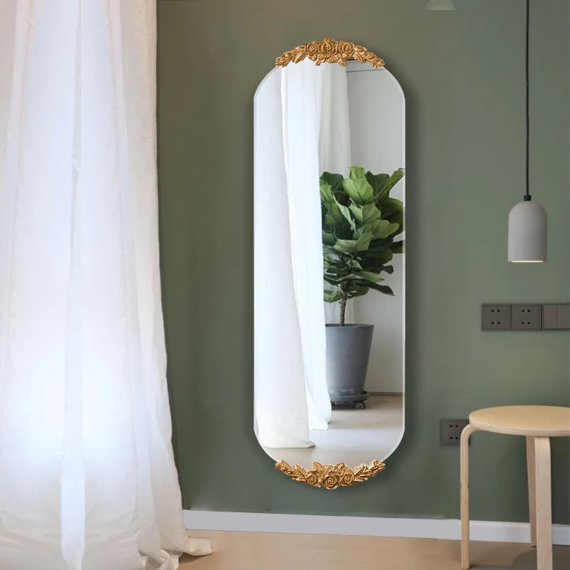

Metal Frame Wall Mirror Bathroom Aesthetic Salon Mirror Design Large Espejos Grandes De Cuerpo Entero Living Room Decoration