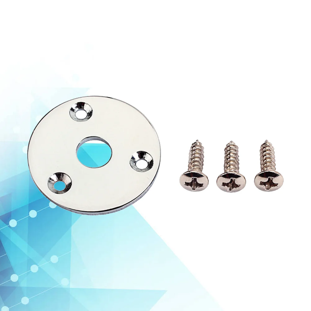 

Guitar Jack Electric Plate Inputoutput Plug Accessories Bass Parts Audio Socket Cable Metal