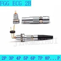 a pair fgg ecg 2b 2 3 4 5 6 7 p push pull self locking metal quick plug and female socket for data and telecom systemspc board