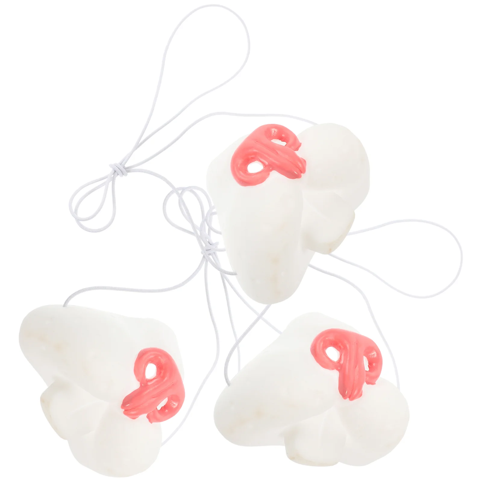 

3 PCS Rabbit Nose Carnival Supply Portable Dress Bunny Noses Accessories Vinyl Circus