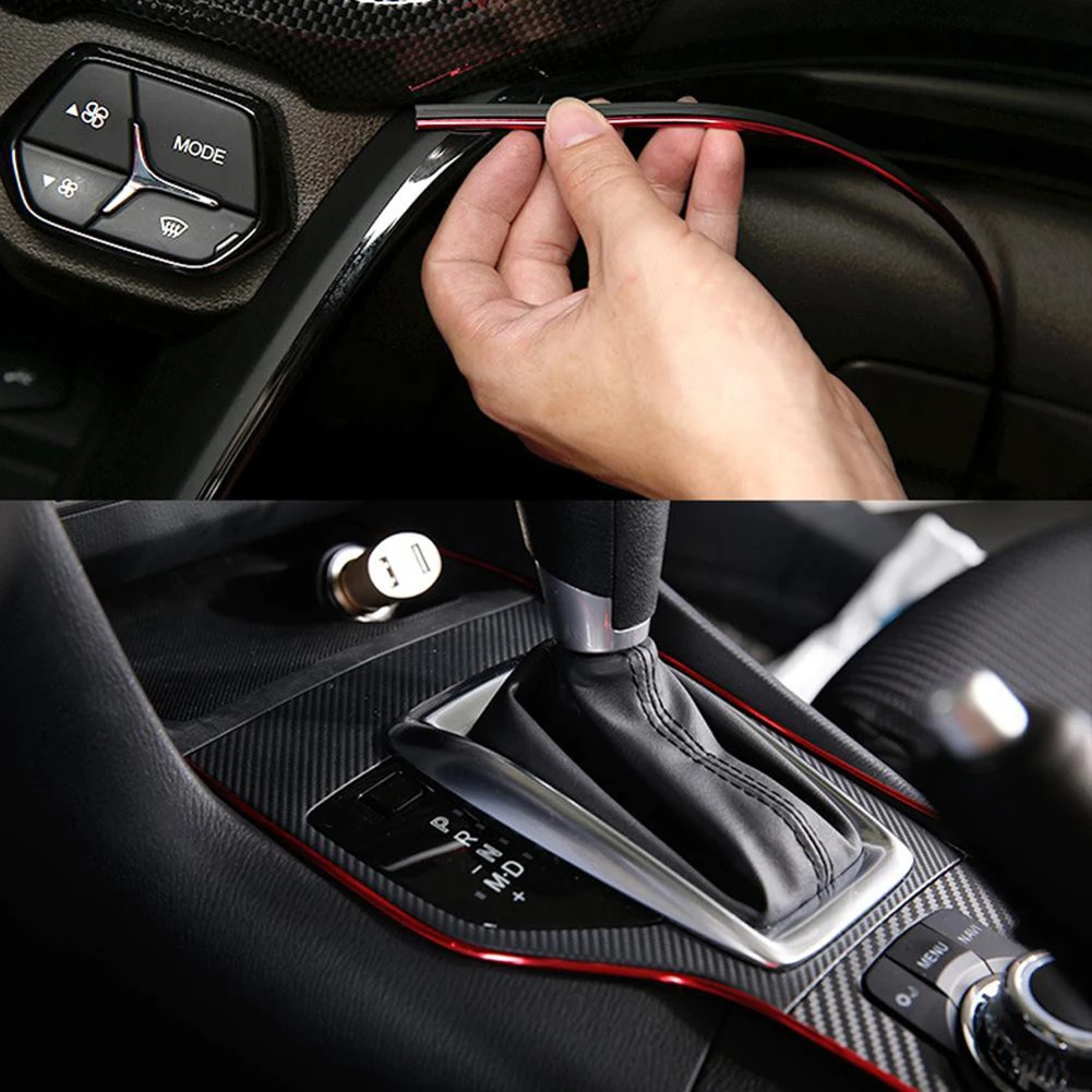 

Stylish And Cool Flexible Strip Decorative Strip Decor Edge Gap Line Purple Universal Accessories Car Interior