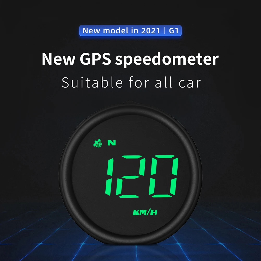 

Car Head-Up Display Universal Car HUD w/ Backlight 2.6" LCD GPS System Windshield Projector Auto OFF Overspeed Warning KM/h MPH