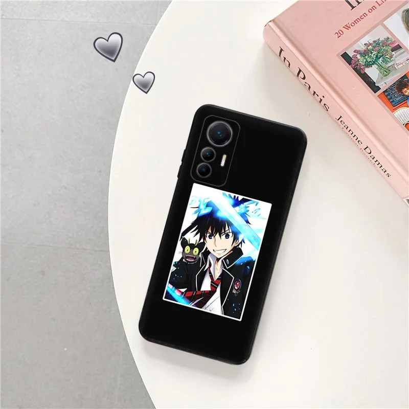 Matte Phone Cases For Redmi 12 12c 13c Note12 Note13 Pro Ao no Exorcist Anime Xiaomi 13 Lite 12x 12t 12s 4G 5G Soft Black Cover