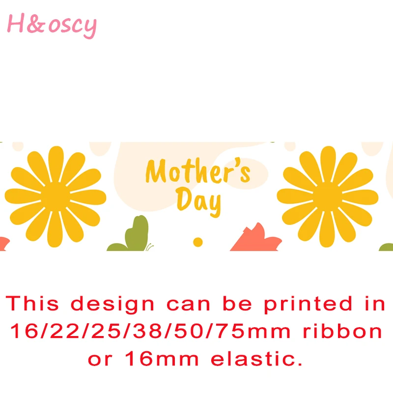 

Лента Корсажная с принтом на день матери, 16/22/25/38/50/75 мм, 50 ярдов