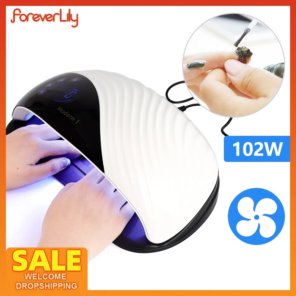 

102W 51LEDs UV LED Lamp Nail Dryer Nail Polish Dryer Ice Lamp Smart Sensor Manicure Lamp Nail Gel Fast Drying Pedicure Machine