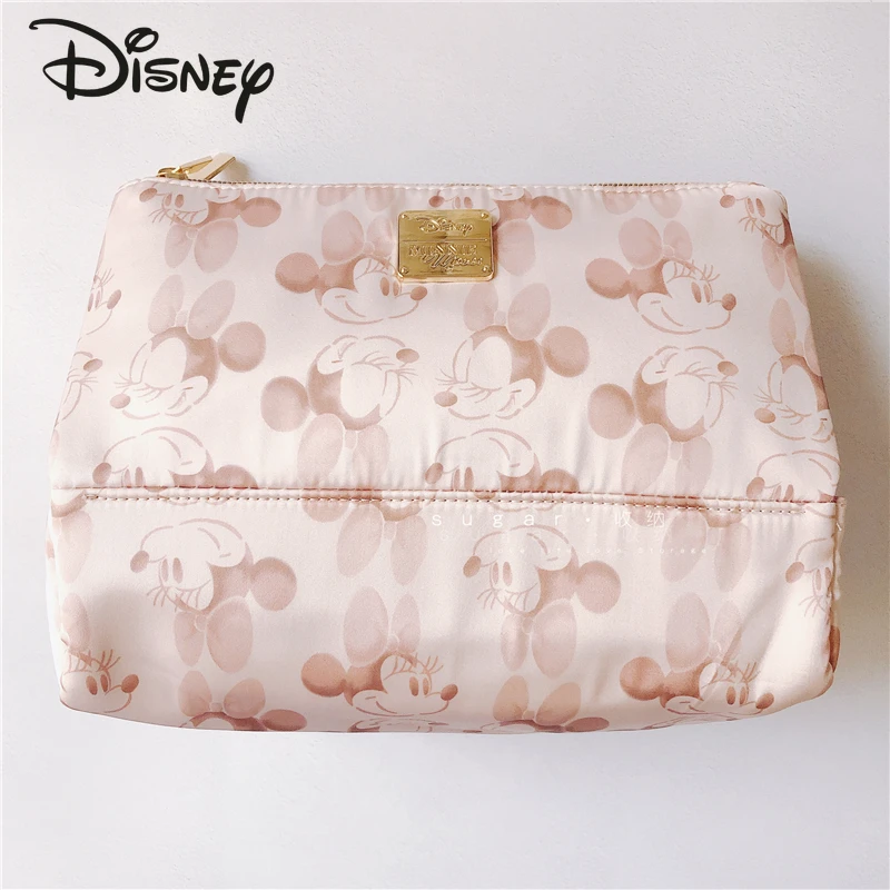 Disney-bolsa de cosméticos de Mickey para mujer, bolso de almacenamiento multifuncional de lujo, de gran capacidad, a la moda
