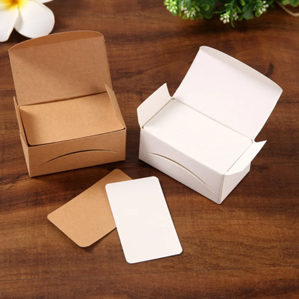 

200 Pcs Kraft Place Cards Mini Labels Memo Pads Message Cards Graffiti Words Greeting Kraft Blank