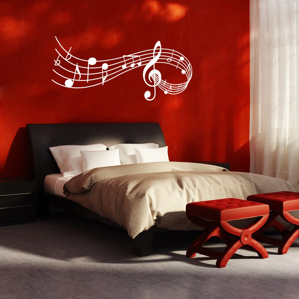 

Music Notes Melody Self Adhesive Wall Stickers Living Room Office Christmas Music Wall Doors And Windows Room Home Decoration