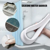 bathroom barrier water barrier bathroom kitchen vanity foldable diy self adhesive water retaining strip bath mat home decoration