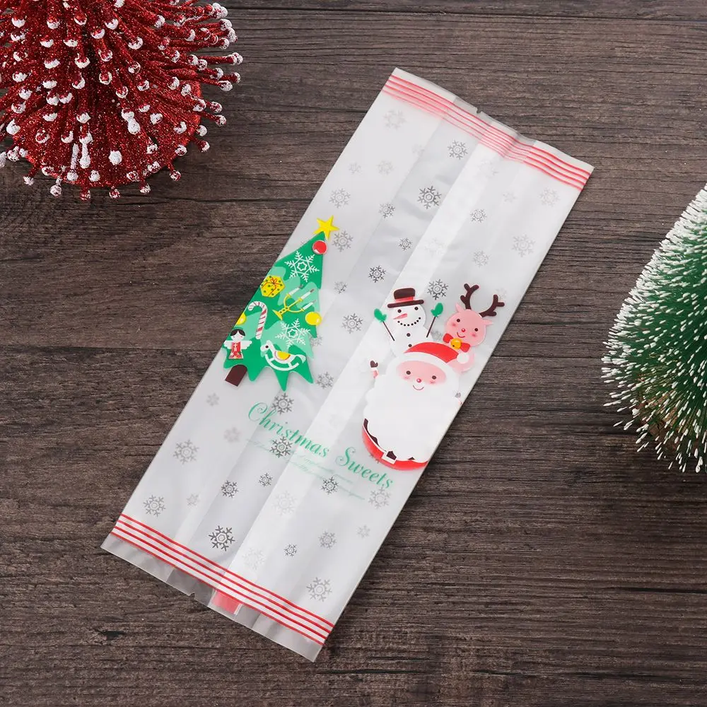 

10/30pcs Children Pastry Tool Party Supplies Biscuit Bag Xmas Christmas Candy Bags Plastic Packaging Self-adhesive