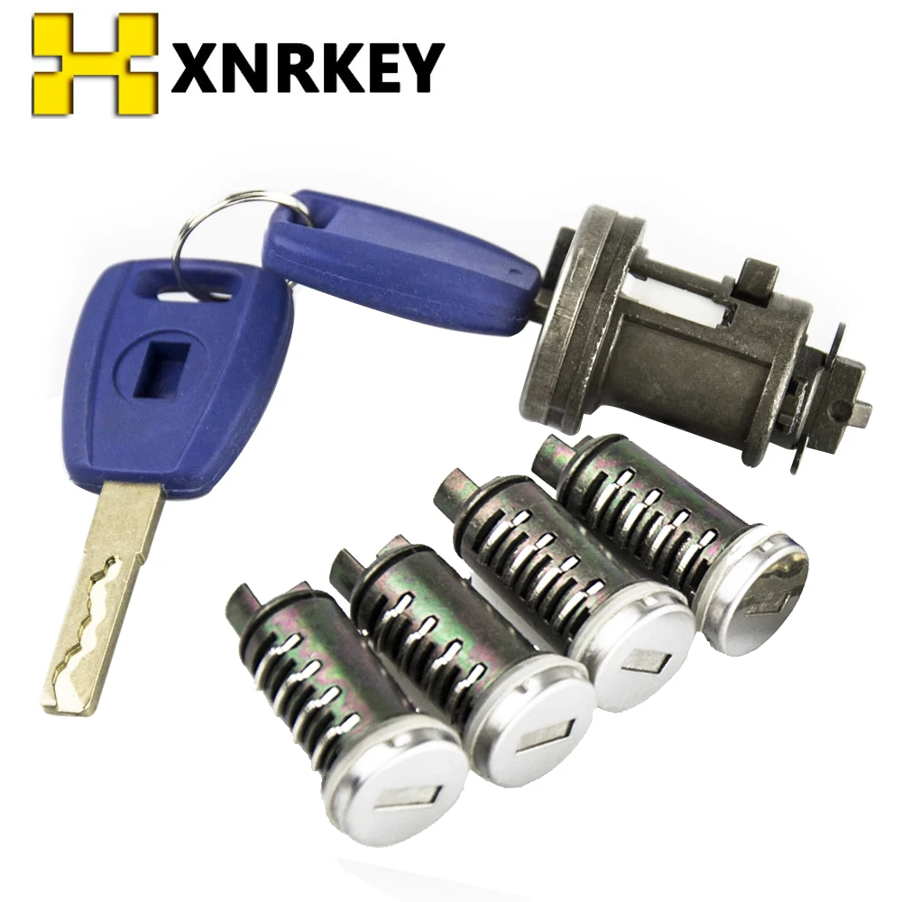 

XNRKEY 2 Keys Car Ignition Lock Set for Fiat Ducato SIP22 Blade For Peugeot Citroen Cargo Punto Cylinder Latch With Trunk Lock
