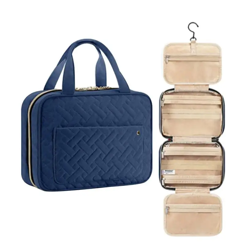 

Makeup Pouch Toiletry Makeup Bag Pouch Large Capacity Makeup Case With Portable Handle For Skincare Toiletries Shampoo Birthday