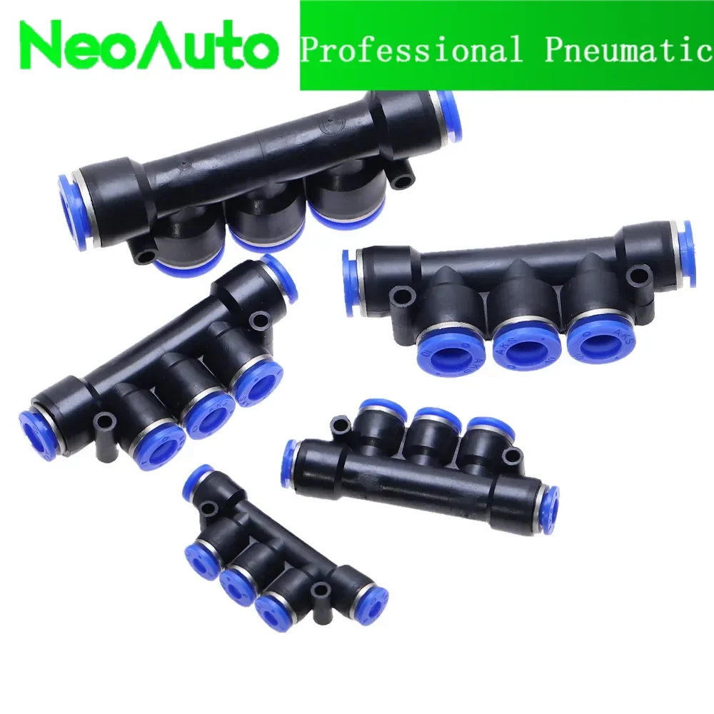 Пневматические фитинги PK 4 мм 6 8 10 12 5-ходовой быстрый соединитель для воздушных