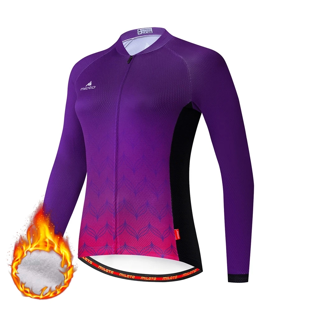 

MILOTO Cycling Jersey Winter Long Sleeve Bike Clothes Thermal Fleece Roupa De Ciclismo Invierno Hombre MTB Bicycle Clothing