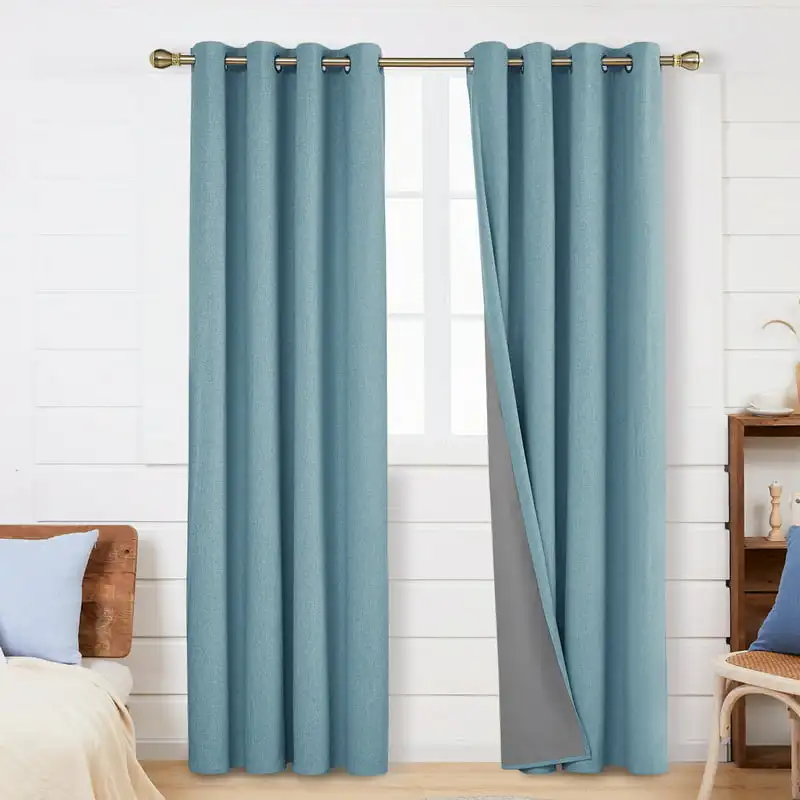 

Blackout Curtains for Bedroom, 84 inch Length 2 Panels Set, Grommet Thermal Insulated Curtains (Teal, 52" x 84", 2 Panels)