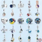 Новинка 2022 г., Лидер продаж, бусины-шармы из серебра 925 пробы в форме сердца, Bluetooth, подходят для оригинального браслета Pandora, изготовление ювелирных изделий, подарков