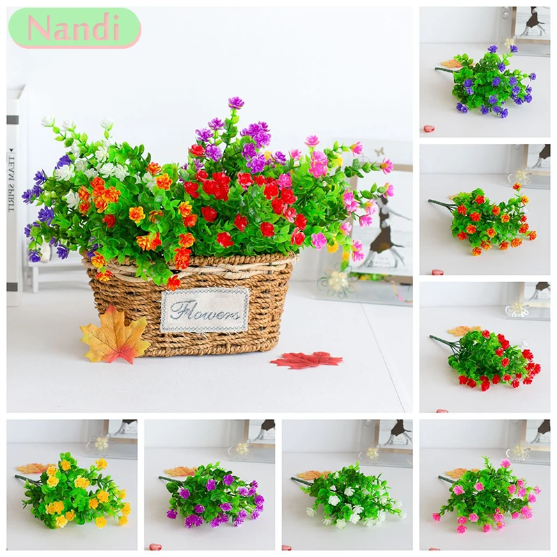 

Artificial Flower White Eucalyptus Simulation Bouquet Fake Flower Wedding Supplies Table Party Indoor Home Decoration